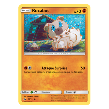 Rocabot 75/131 : Joyau Commune de l'extension Pokémon Lumière Interdite