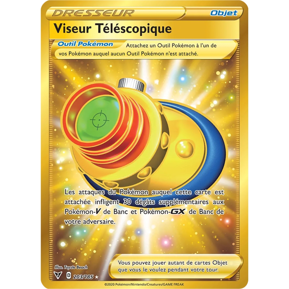 Carte Viseur Téléscopique - Secrète rare de Pokémon Épée et Bouclier Voltage Éclatant 203/185