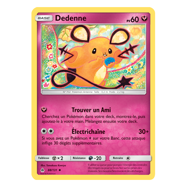 Carte Dedenne - Peu commune de Pokémon Lumière Interdite 88/131