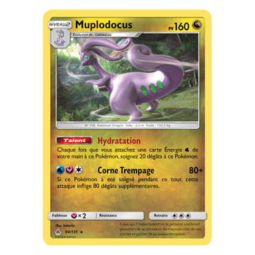 Carte Muplodocus - Holographique rare de Pokémon Lumière Interdite 94/131