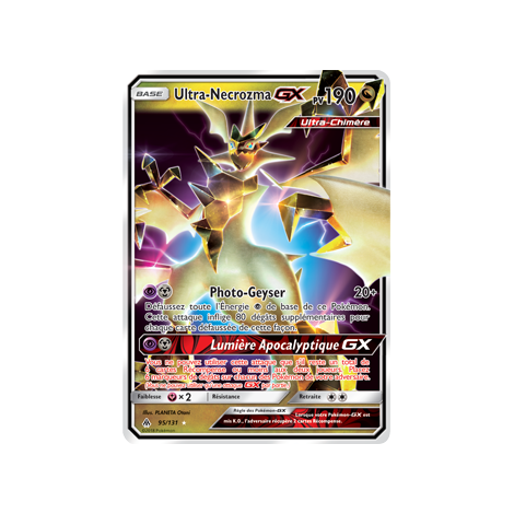 Découvrez Ultra-Necrozma, carte Holographique rare GX de la série Lumière Interdite