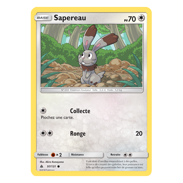 Carte Sapereau - Commune de Pokémon Lumière Interdite 97/131