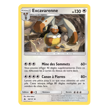 Découvrez Excavarenne, carte Peu commune de la série Lumière Interdite