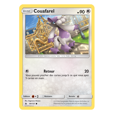 Carte Couafarel - Commune de Pokémon Lumière Interdite 99/131