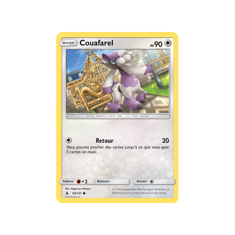 Carte Couafarel - Commune de Pokémon Lumière Interdite 99/131