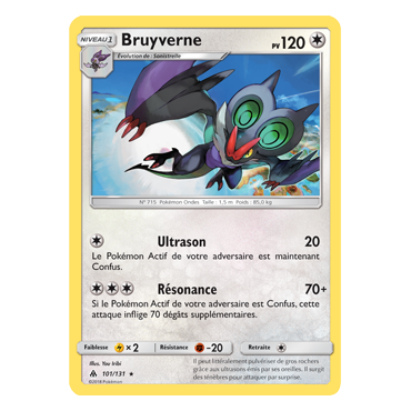Carte Bruyverne - Rare de Pokémon Lumière Interdite 101/131
