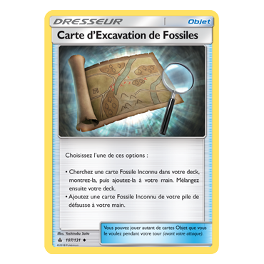 Carte Carte d'Excavation de Fossiles - Peu commune de Pokémon Lumière Interdite 107/131