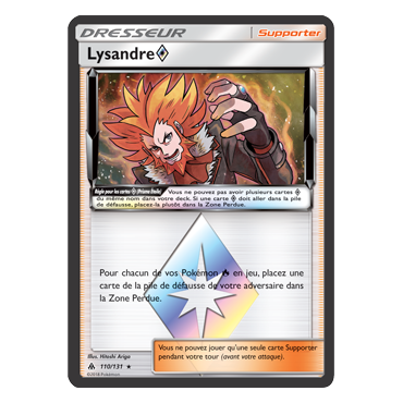 Découvrez Lysandre, carte Prisme Étoile rare de la série Lumière Interdite