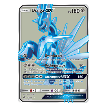 Carte Dialga - Ultra rare de Pokémon Lumière Interdite 125/131