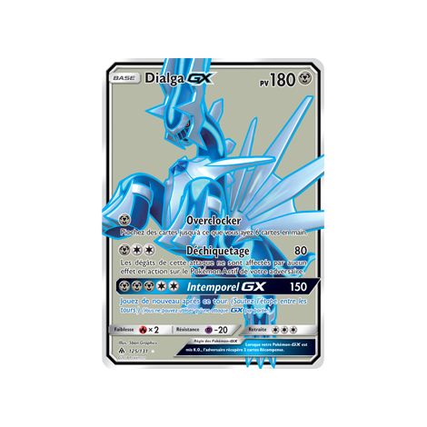 Carte Dialga - Ultra rare de Pokémon Lumière Interdite 125/131