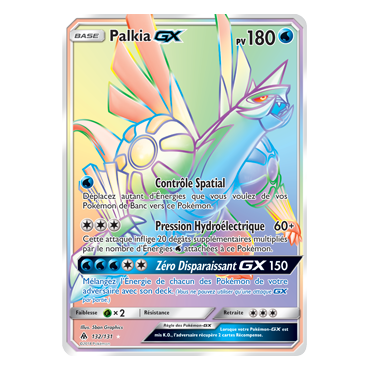 Découvrez Palkia, carte Arc-en-ciel rare de la série Lumière Interdite