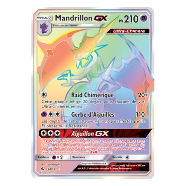 Découvrez Mandrillon, carte Arc-en-ciel rare de la série Lumière Interdite