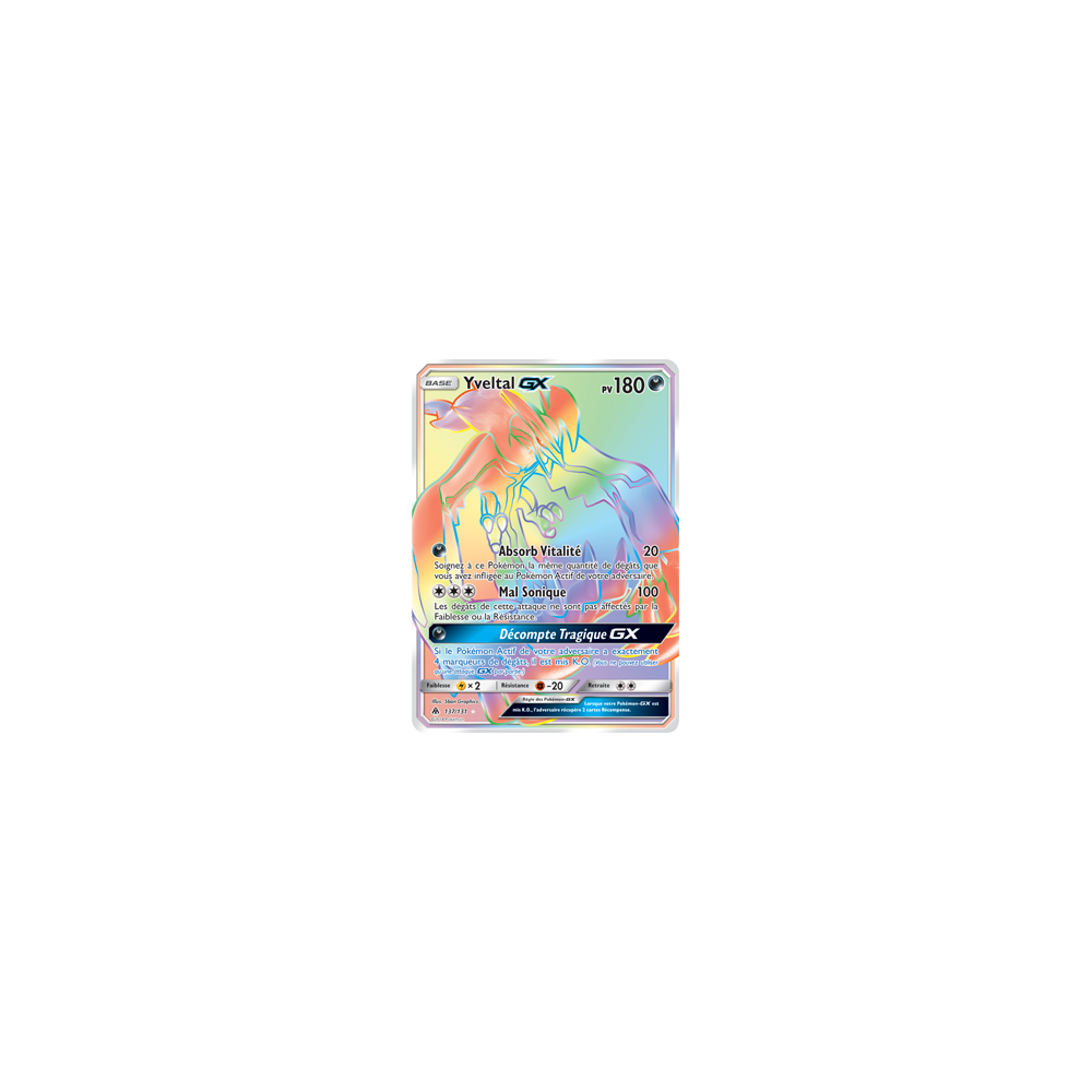 Yveltal 137/131 : Joyau Arc-en-ciel rare de l'extension Pokémon Lumière Interdite