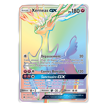 Carte Xerneas - Arc-en-ciel rare de Pokémon Lumière Interdite 139/131