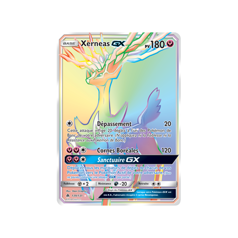 Carte Xerneas - Arc-en-ciel rare de Pokémon Lumière Interdite 139/131