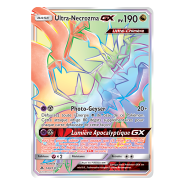 Carte Ultra-Necrozma - Arc-en-ciel rare de Pokémon Lumière Interdite 140/131