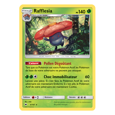 Rafflesia 6/147 : Joyau Holographique rare de l'extension Pokémon Ombres Ardentes
