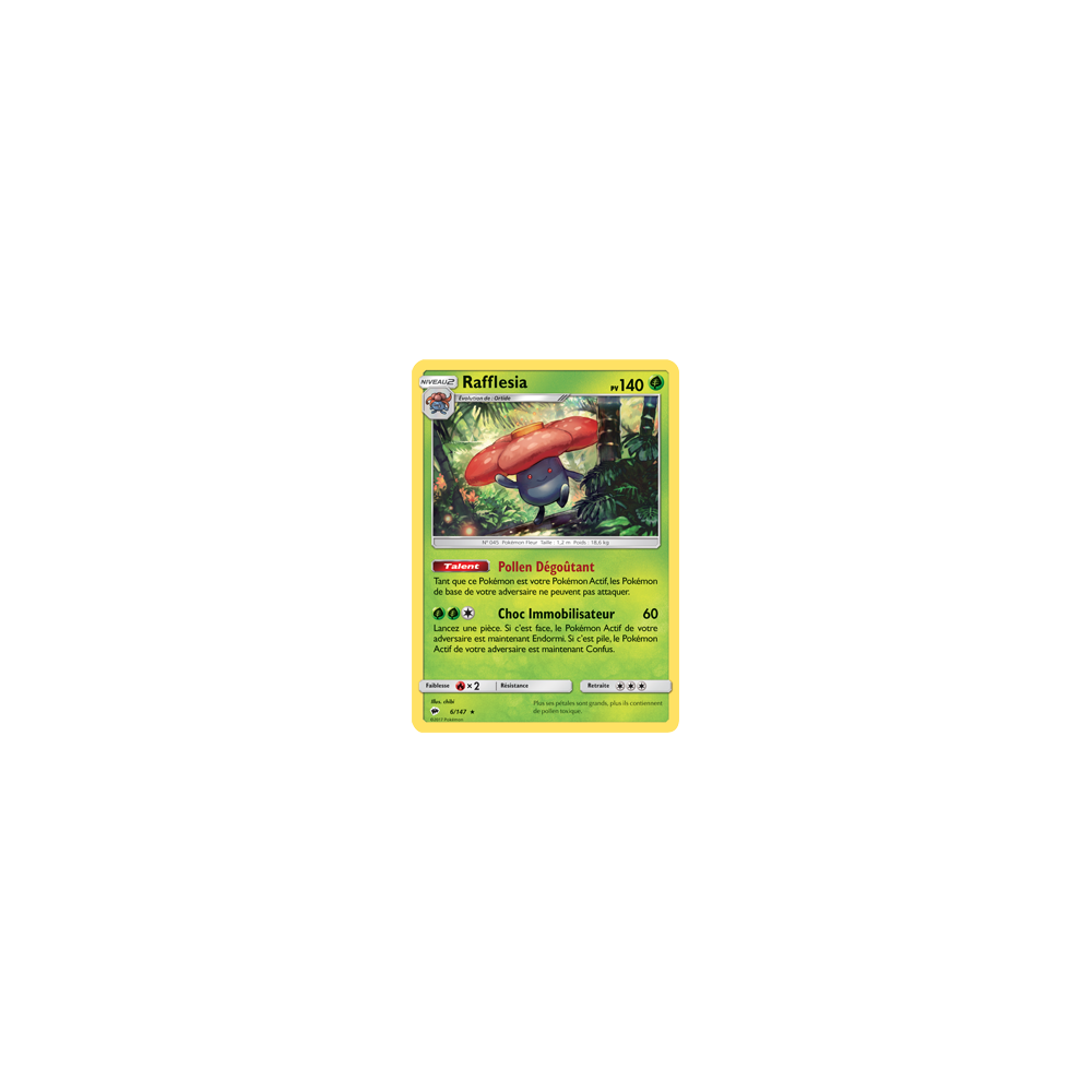 Rafflesia 6/147 : Joyau Holographique rare de l'extension Pokémon Ombres Ardentes