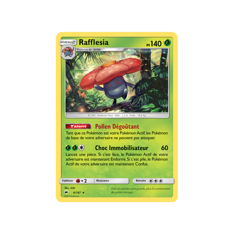 Rafflesia 6/147 : Joyau Holographique rare de l'extension Pokémon Ombres Ardentes