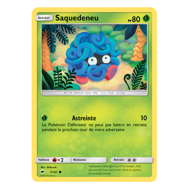 Carte Saquedeneu - Commune de Pokémon Ombres Ardentes 7/147