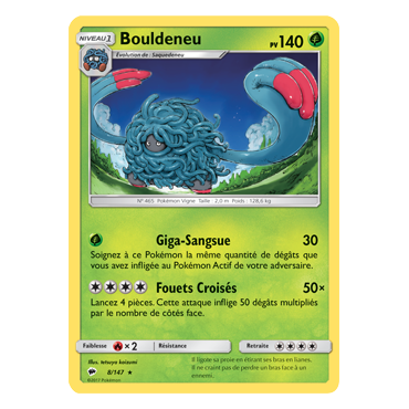 Carte Bouldeneu - Rare de Pokémon Ombres Ardentes 8/147