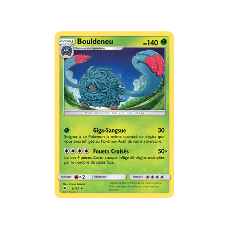 Carte Bouldeneu - Rare de Pokémon Ombres Ardentes 8/147