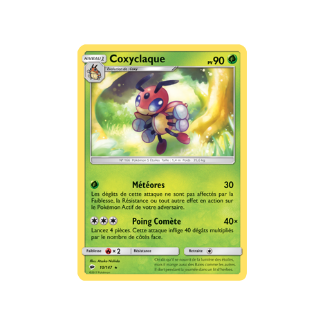 Coxyclaque 10/147 : Joyau Rare de l'extension Pokémon Ombres Ardentes