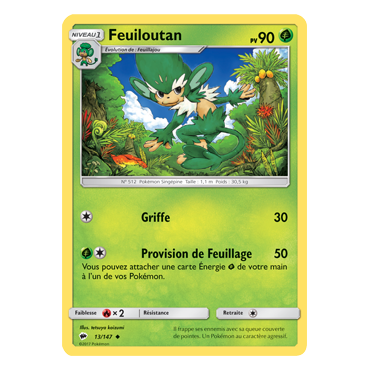 Découvrez Feuiloutan, carte Peu commune de la série Ombres Ardentes