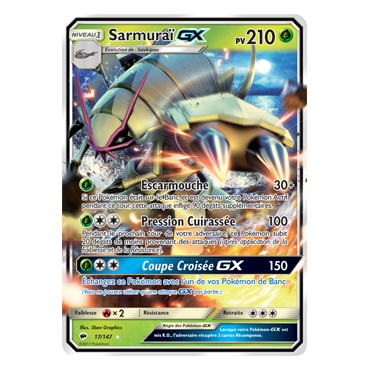 Découvrez Sarmuraï, carte Holographique rare GX de la série Ombres Ardentes