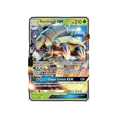 Découvrez Sarmuraï, carte Holographique rare GX de la série Ombres Ardentes