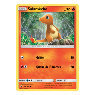 Carte Salamèche - Commune de Pokémon Ombres Ardentes 18/147