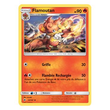 Carte Flamoutan - Peu commune de Pokémon Ombres Ardentes 23/147