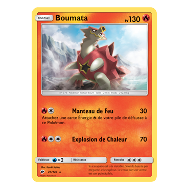 Carte Boumata - Rare de Pokémon Ombres Ardentes 26/147