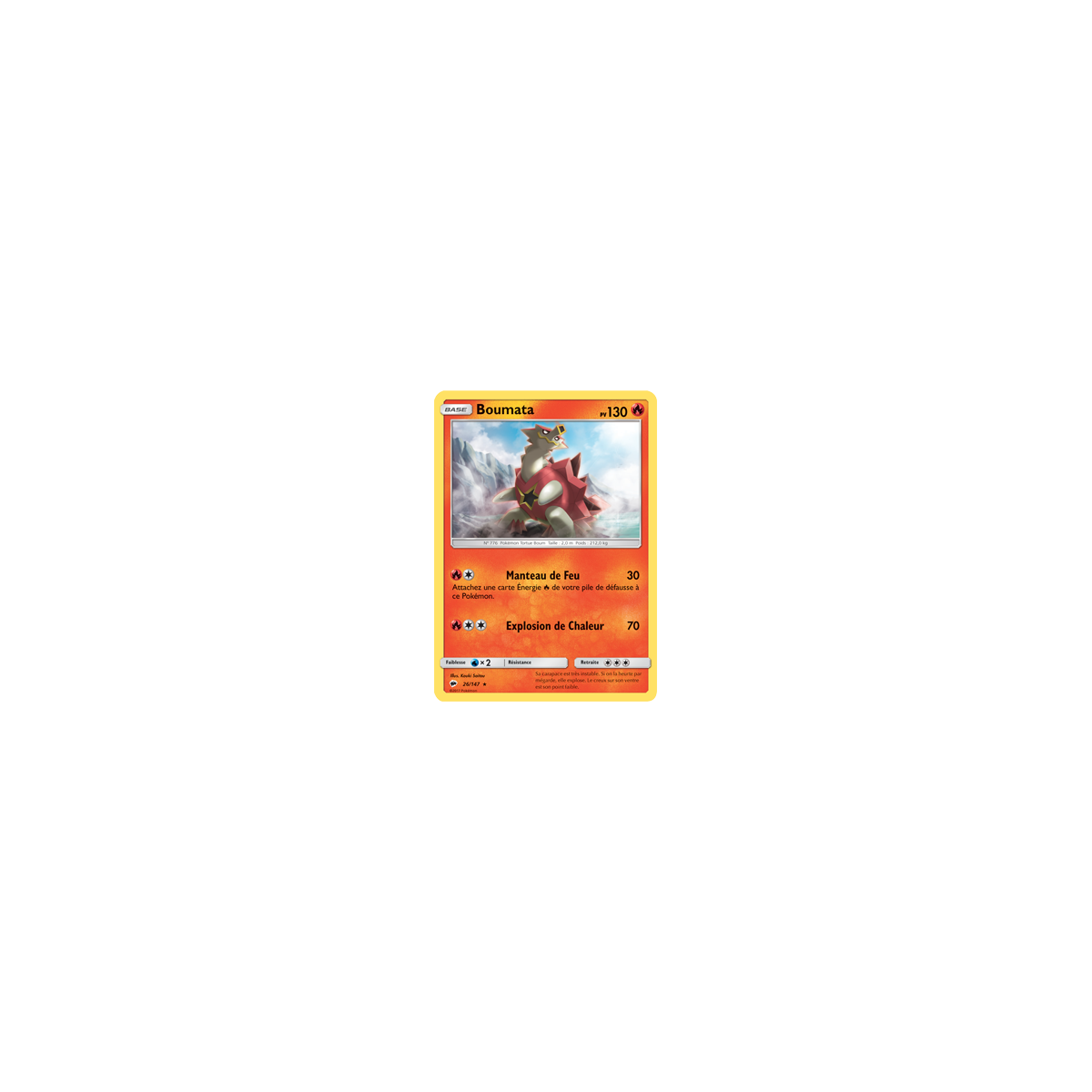 Carte Boumata - Rare de Pokémon Ombres Ardentes 26/147