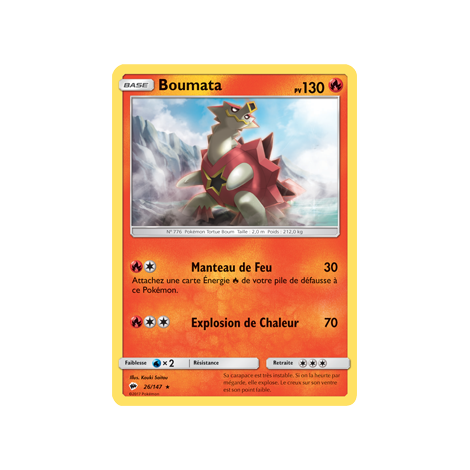 Carte Boumata - Rare de Pokémon Ombres Ardentes 26/147