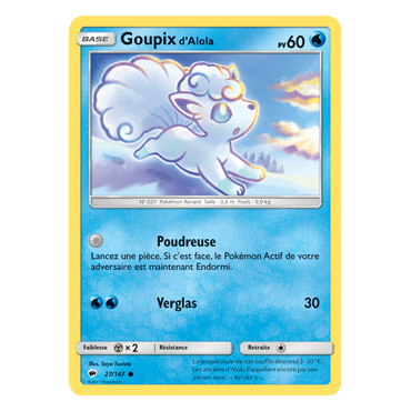 Découvrez Goupix d'Alola, carte Commune de la série Ombres Ardentes