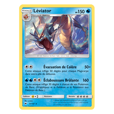 Carte Léviator - Holographique rare de Pokémon Ombres Ardentes 33/147