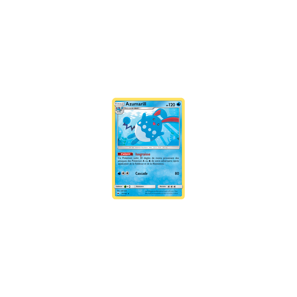 Découvrez Azumarill, carte Rare de la série Ombres Ardentes