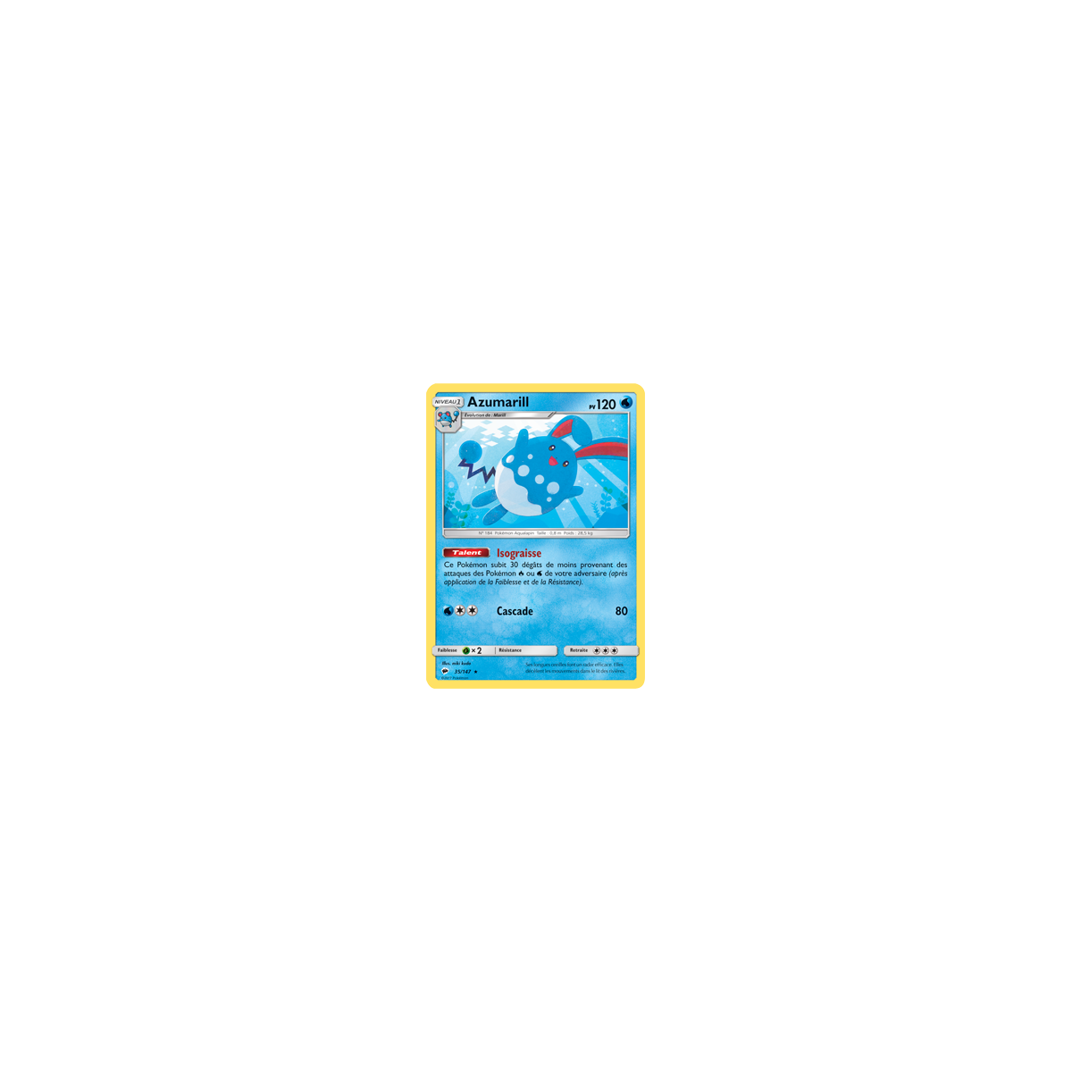 Découvrez Azumarill, carte Rare de la série Ombres Ardentes