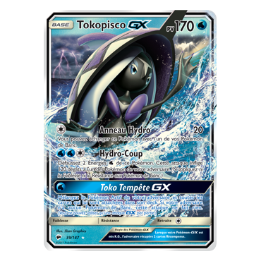 Découvrez Tokopisco, carte Holographique rare GX de la série Ombres Ardentes