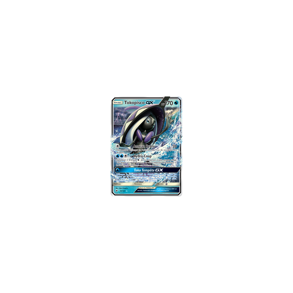 Découvrez Tokopisco, carte Holographique rare GX de la série Ombres Ardentes