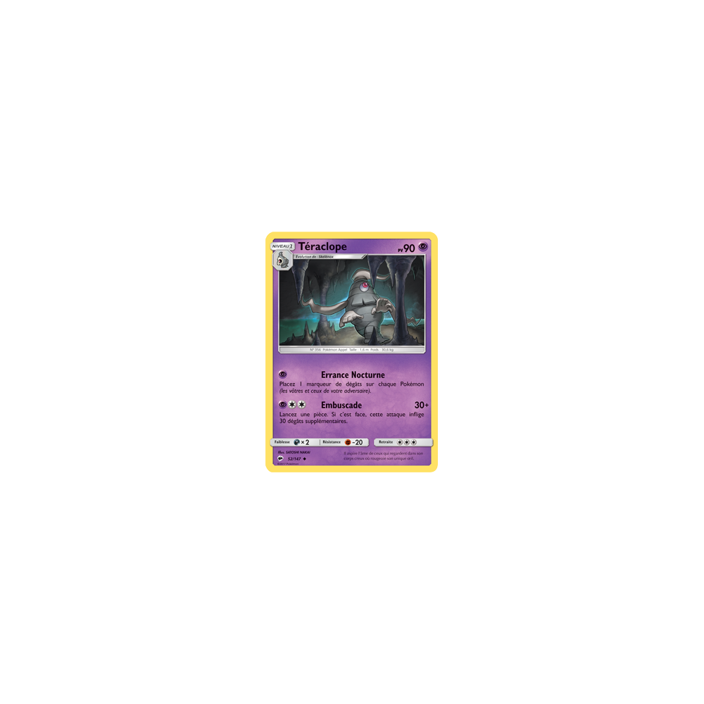 Carte Téraclope - Peu commune de Pokémon Ombres Ardentes 52/147