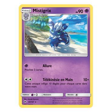 Découvrez Mistigrix, carte Rare de la série Ombres Ardentes