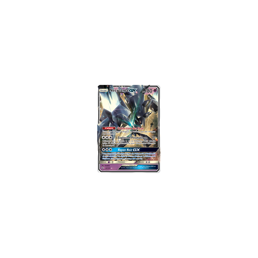 Découvrez Necrozma, carte Holographique rare GX de la série Ombres Ardentes