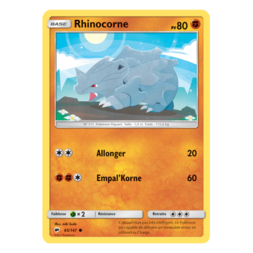 Découvrez Rhinocorne, carte Commune de la série Ombres Ardentes