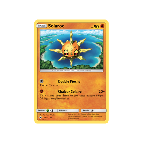 Solaroc 69/147 : Joyau Peu commune de l'extension Pokémon Ombres Ardentes