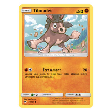 Tiboudet 77/147 : Joyau Commune de l'extension Pokémon Ombres Ardentes