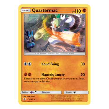 Découvrez Quartermac, carte Rare de la série Ombres Ardentes