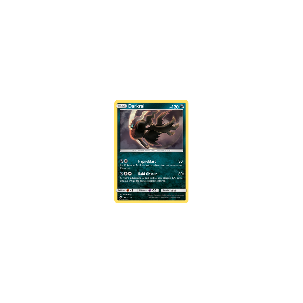 Darkrai 87/147 : Joyau Holographique rare de l'extension Pokémon Ombres Ardentes