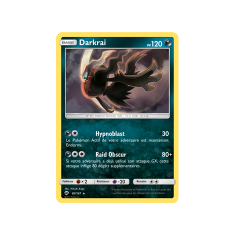 Darkrai 87/147 : Joyau Holographique rare de l'extension Pokémon Ombres Ardentes